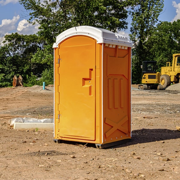 how often are the portable restrooms cleaned and serviced during a rental period in Maple Rapids MI